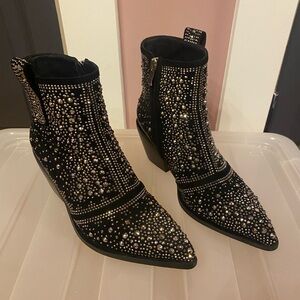 Studded Black Ankle Boots